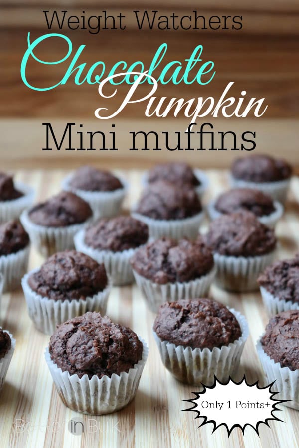 Chocolate Pumpkin Mini Muffins