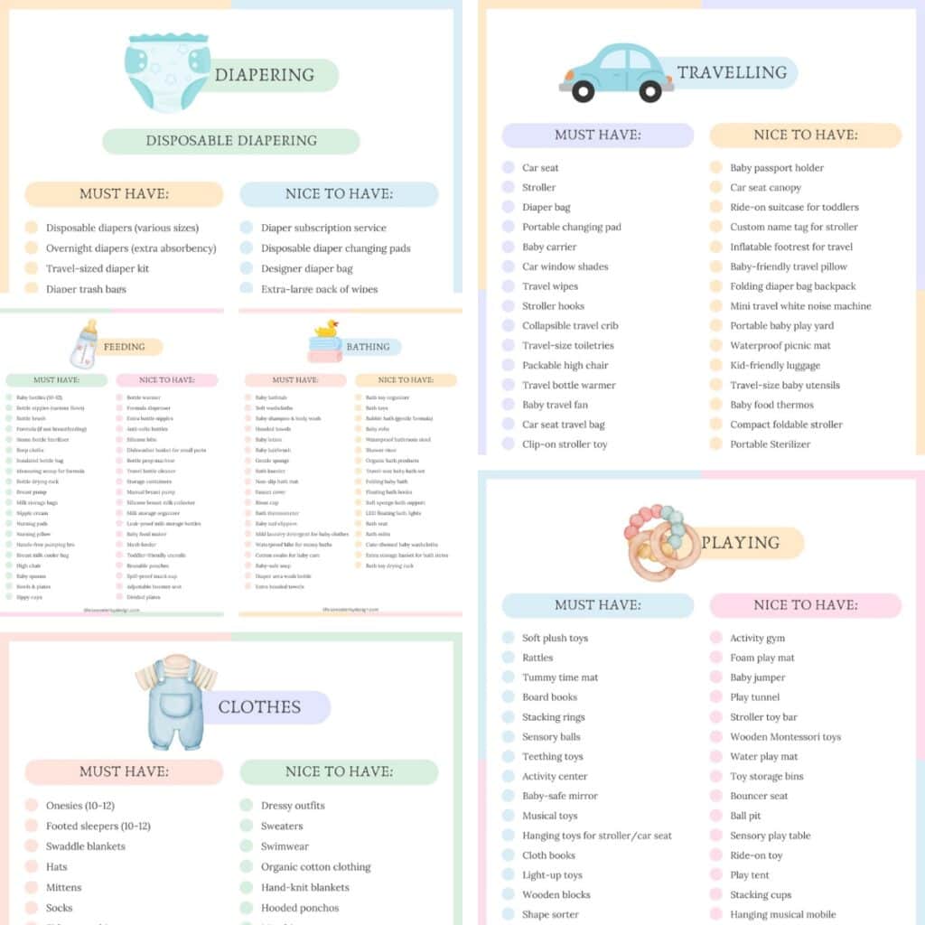 gift guide for baby items