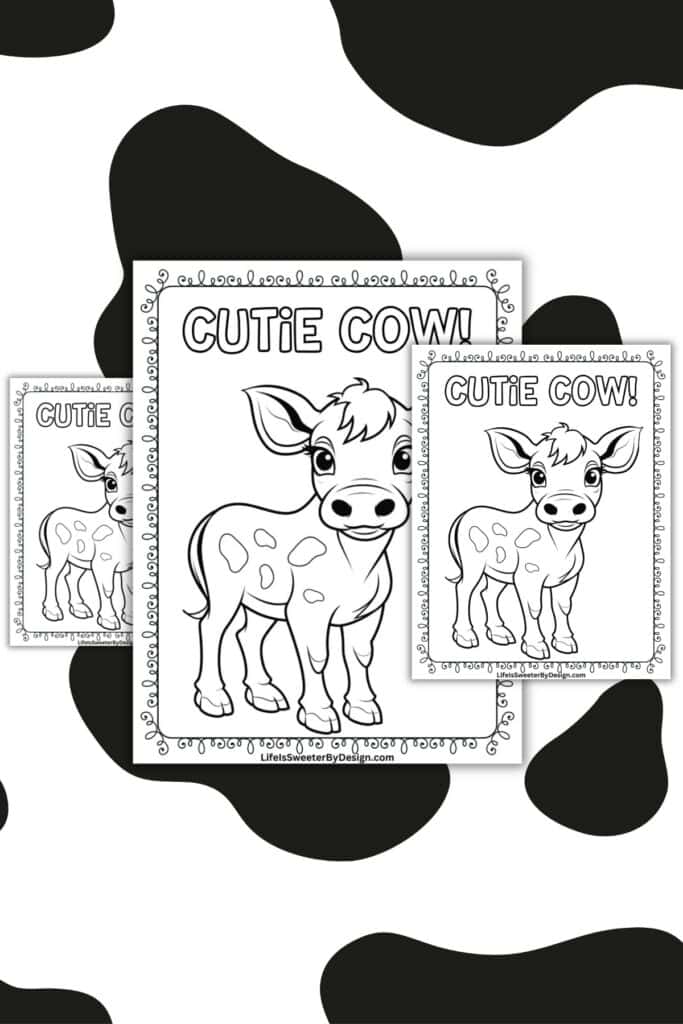 Kids Free Cow Coloring Printable