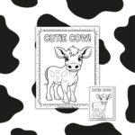 Free Cute Cow Coloring Page Printable