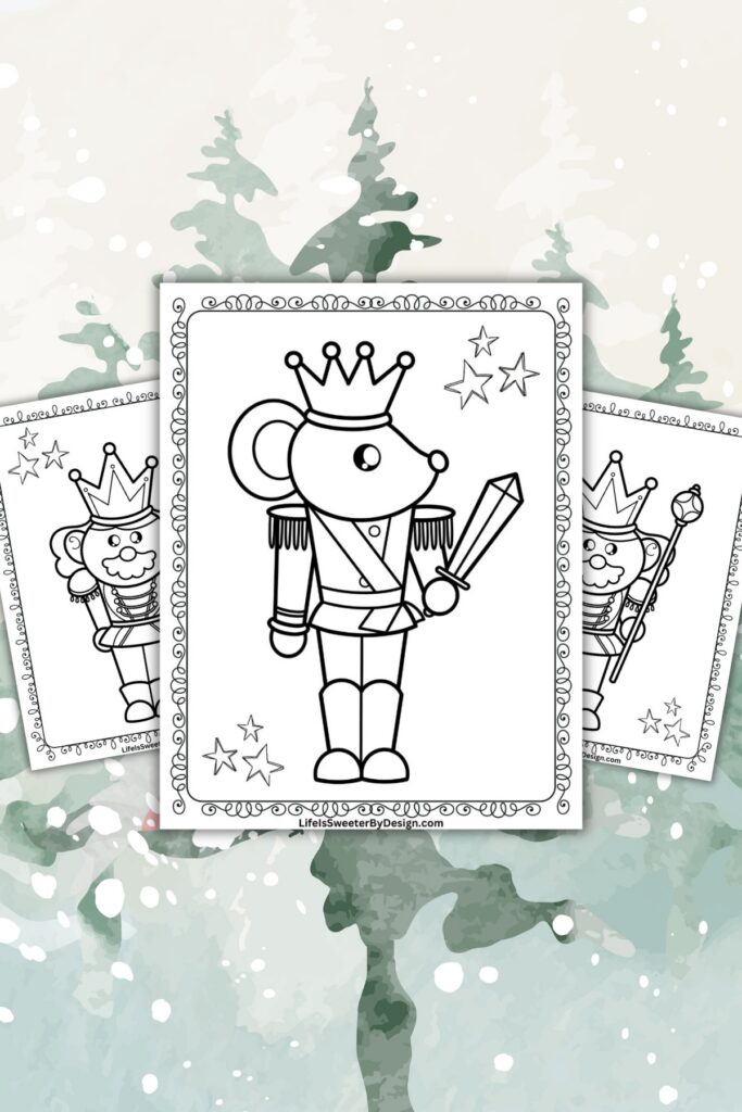 2 cute nutcracker color sheets