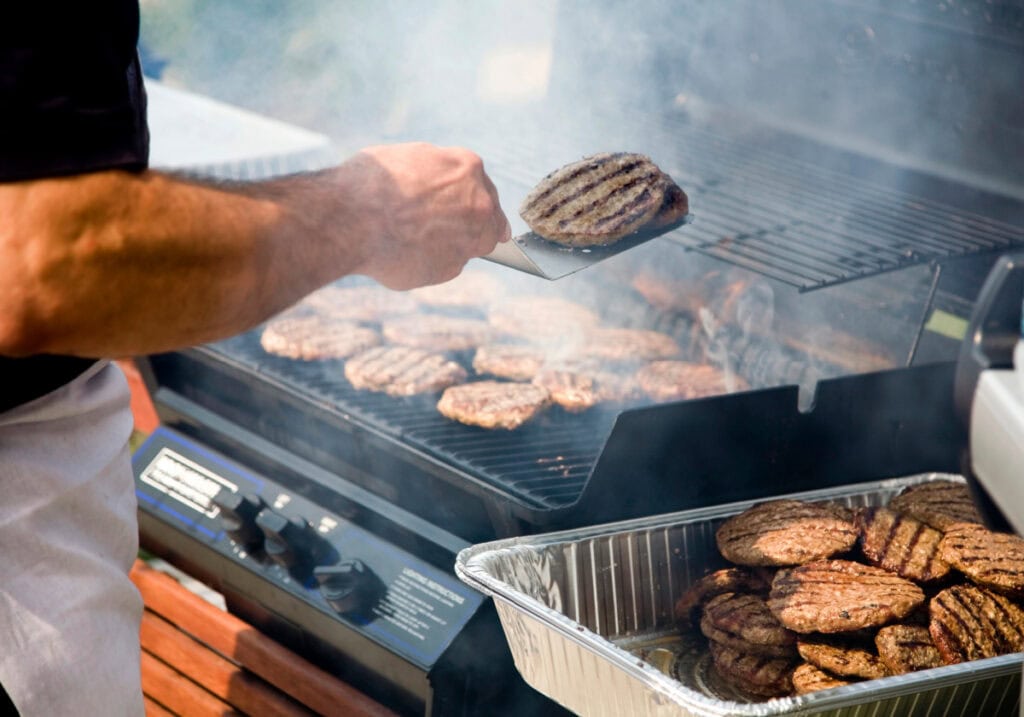 dedicated barbeque grill area