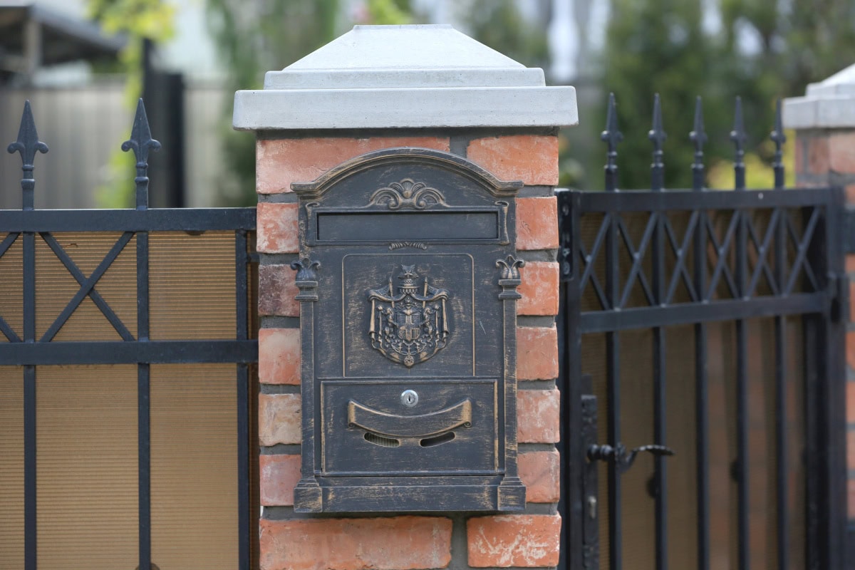 brick in letterbox