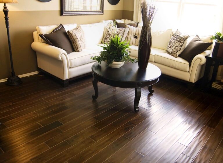 dark toned wood flooring